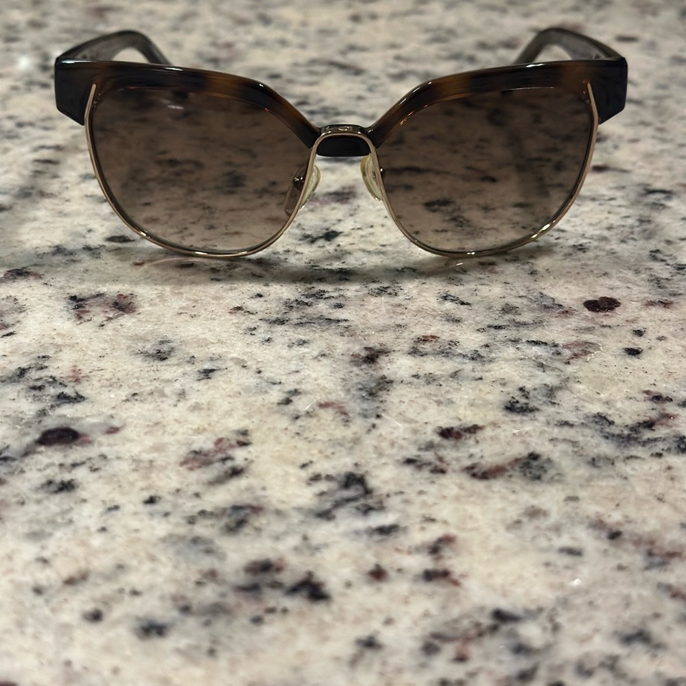Chloe Brown Clubmaster Sunglasses with Gradient Lenses